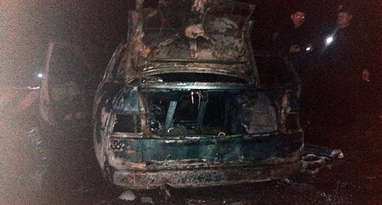 В Киеве подстрелили и сожгли авто активисту "Дорожного контроля"