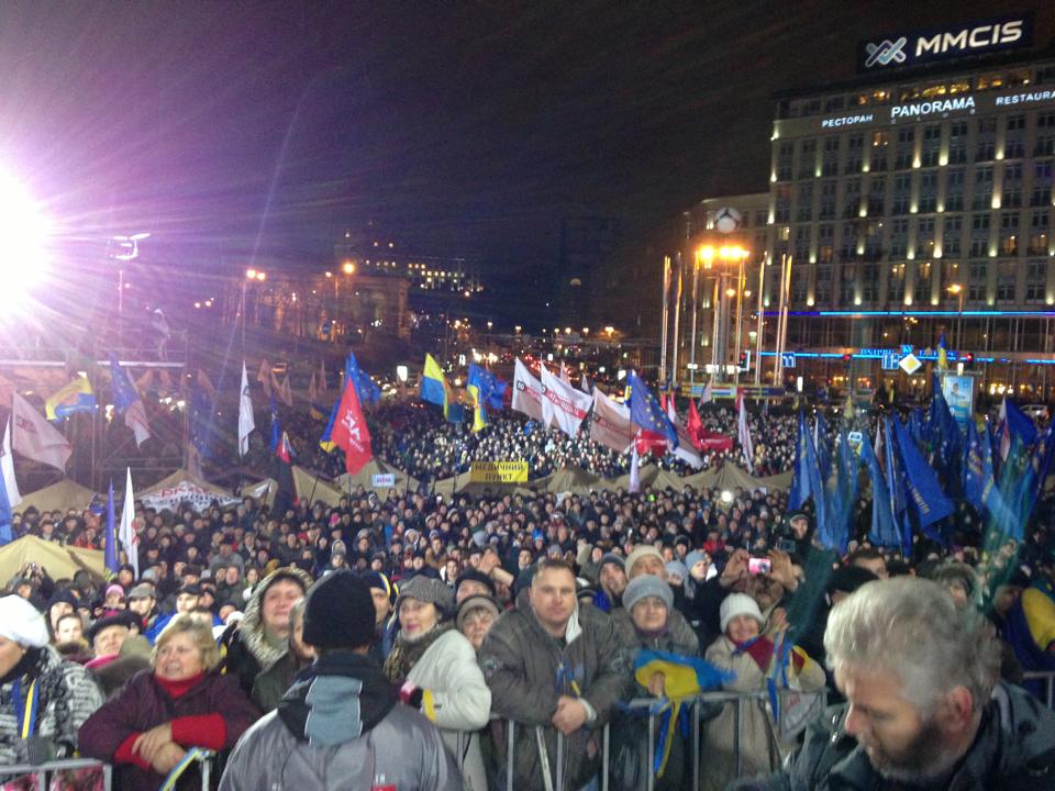 Милиция не исключает разгон Евромайдана сегодня ночью