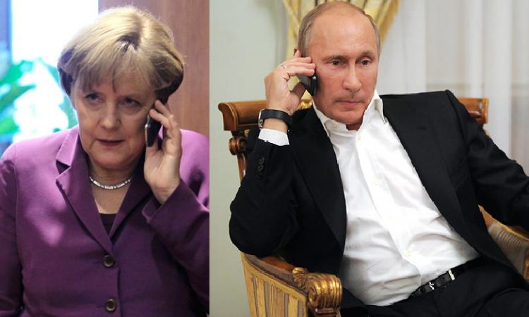 Путин и Меркель обсудили по телефону ситуацию в Украине
