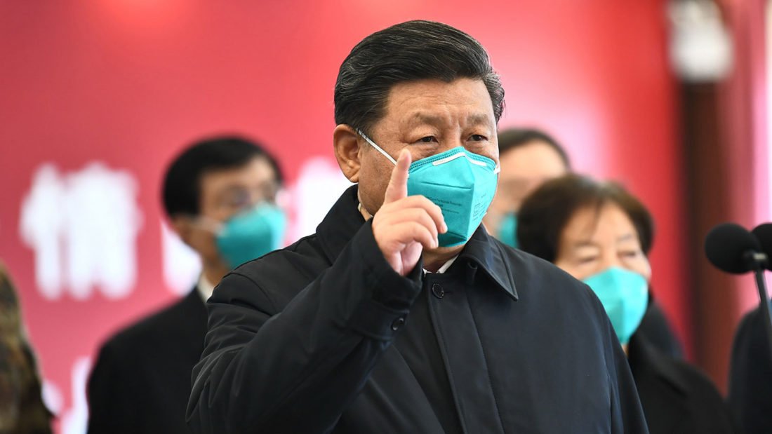 фото китайский лидер си цзиньпин в маске covid-19