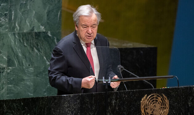 Гутерреш заявил, что мир между Украиной и РФ должен базироваться на ценностях Устава ООН