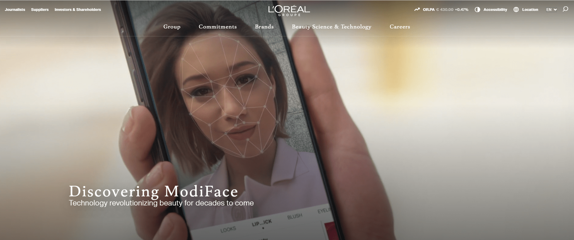 Технология ModiFace от L'oréal